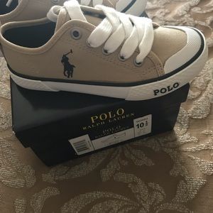 Ralph Lauren Boys Khaki Sneakers